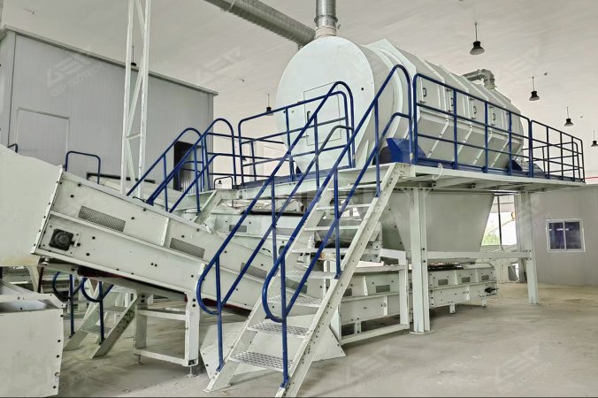 Trommel Screen for Industrial Waste Recycling Project in Zhejiang, China