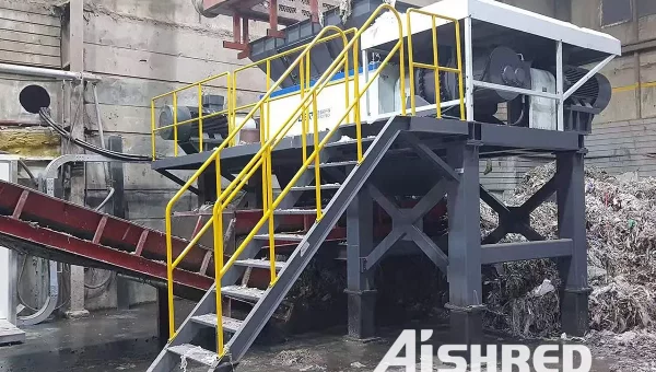 GEP ECOTECH Double Shaft Shredder: digunakan untuk Penghancuran Kulit Limbah untuk Pemulihan Energi