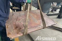 Twin Rotor Shredder to Cut 10mm Thick Copper Plate