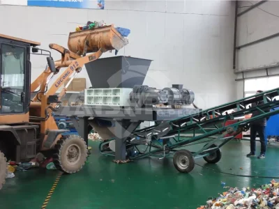 Heavy Duty Plastic Shredder, Powerful Double Shaft Design for Demanding Applications