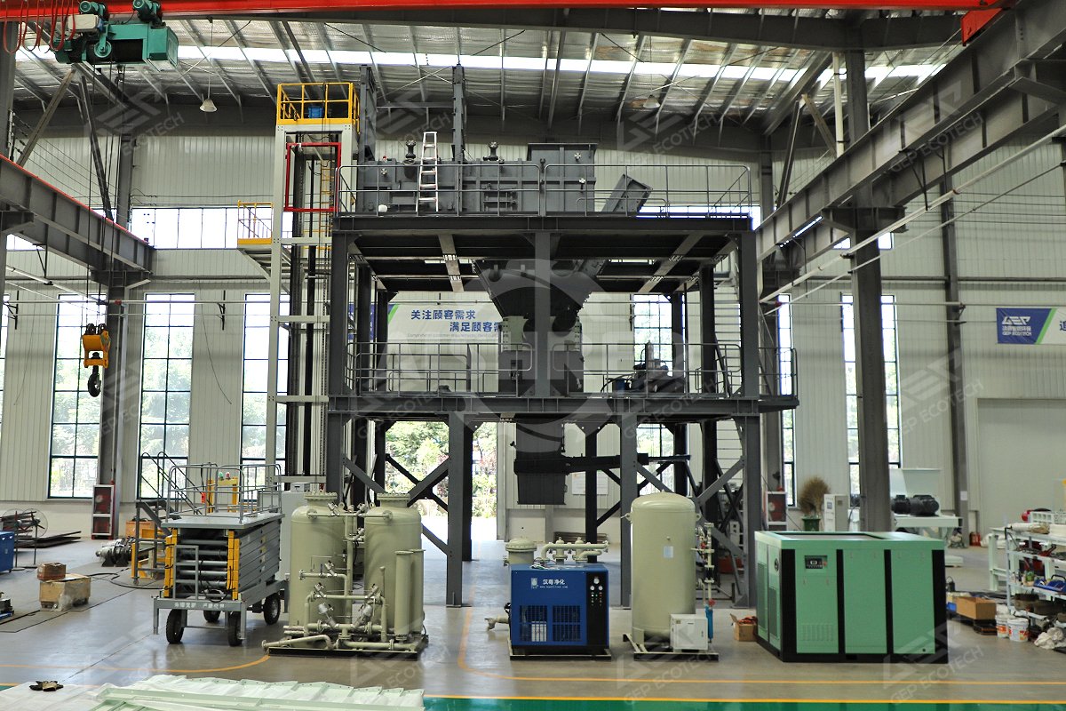 Intelligent Tower Type Hazardous Waste Shredding System