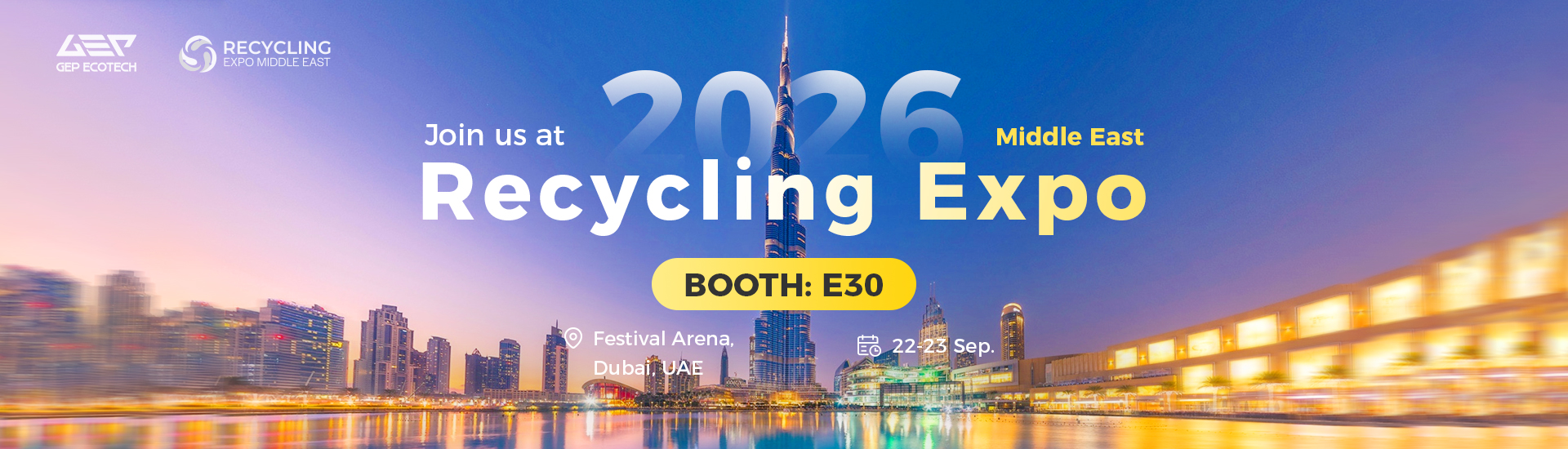 Join Us at Recycling Expo Middle East 2026