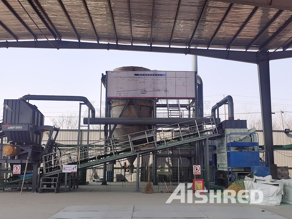 Single Shaft and Double Shaft Shredder Work Together in Plastic Shredding Project