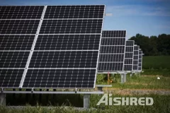 AIShred Low Speed Industrial Shredder in Recycling of Solar PV Panels