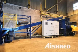 AIShred Double Shaft Shredder: used for Waste Leather Shredding for Energy Recovery