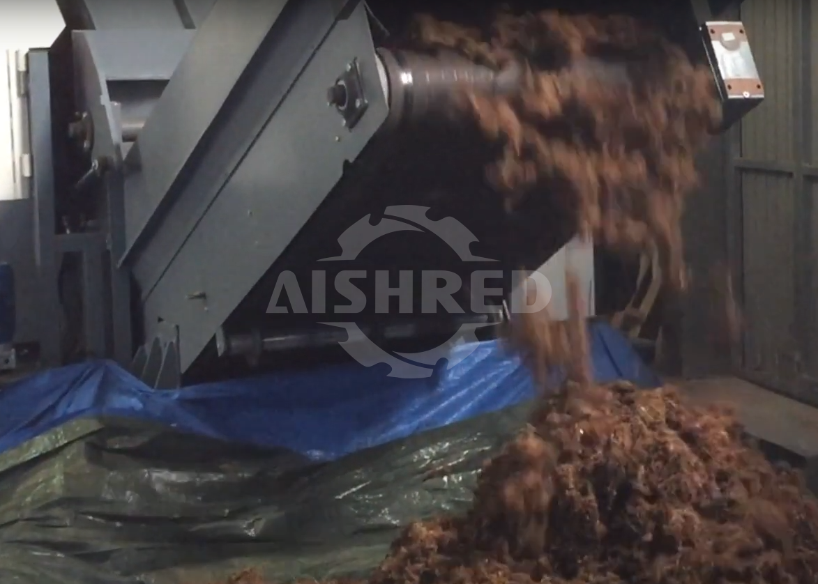 Double Shaft Shredder to Crush Dried Seaweed/Kelp
