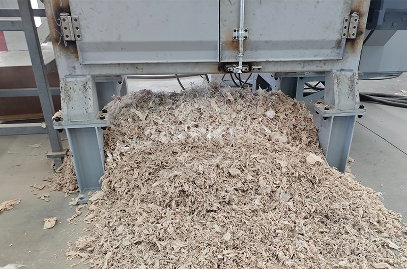 After agricultural film shredding