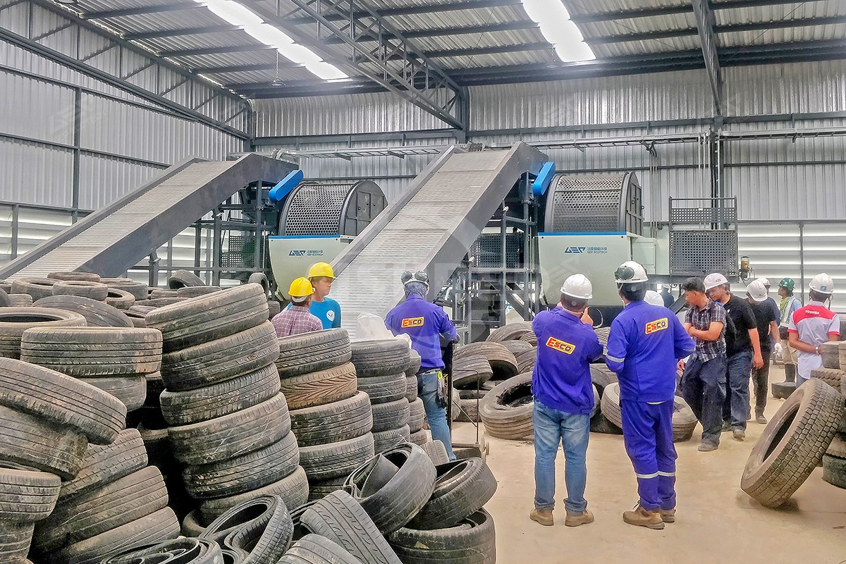 Waste Tire Recycling Line in Thailand