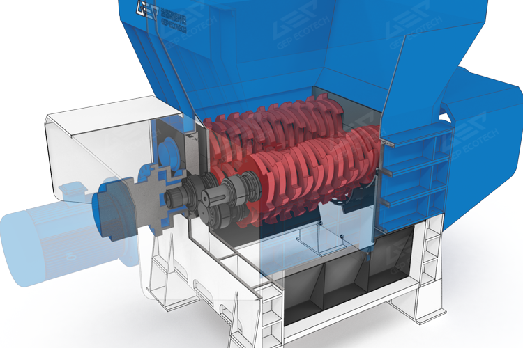 Four-Shaft Shredder