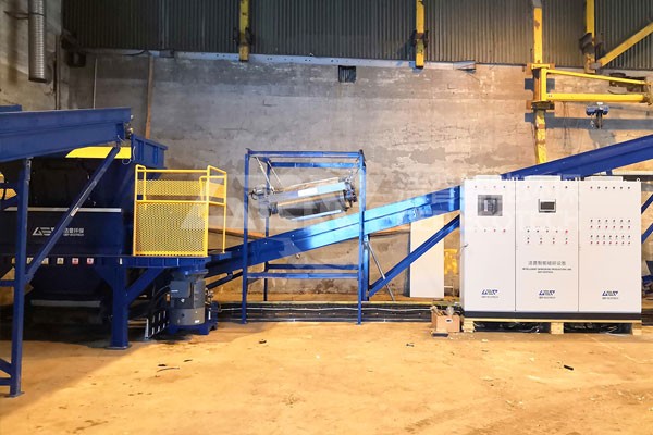 customer site for HDPE pipe scrap processing