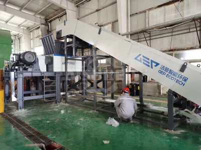 Hazardous Waste Container Shredding Line