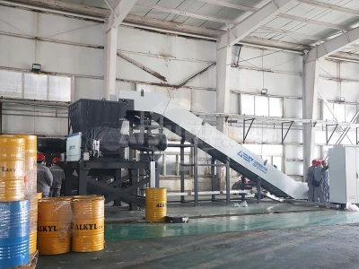 Hazardous Waste Container Shredding Line