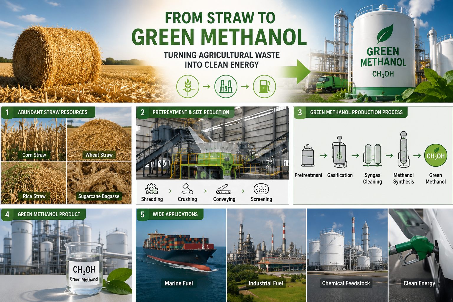Biomass fuel production process diagram