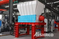AIShred Pre-Shredder for Large-Volume and Bulky Pieces of Waste Wood Processing