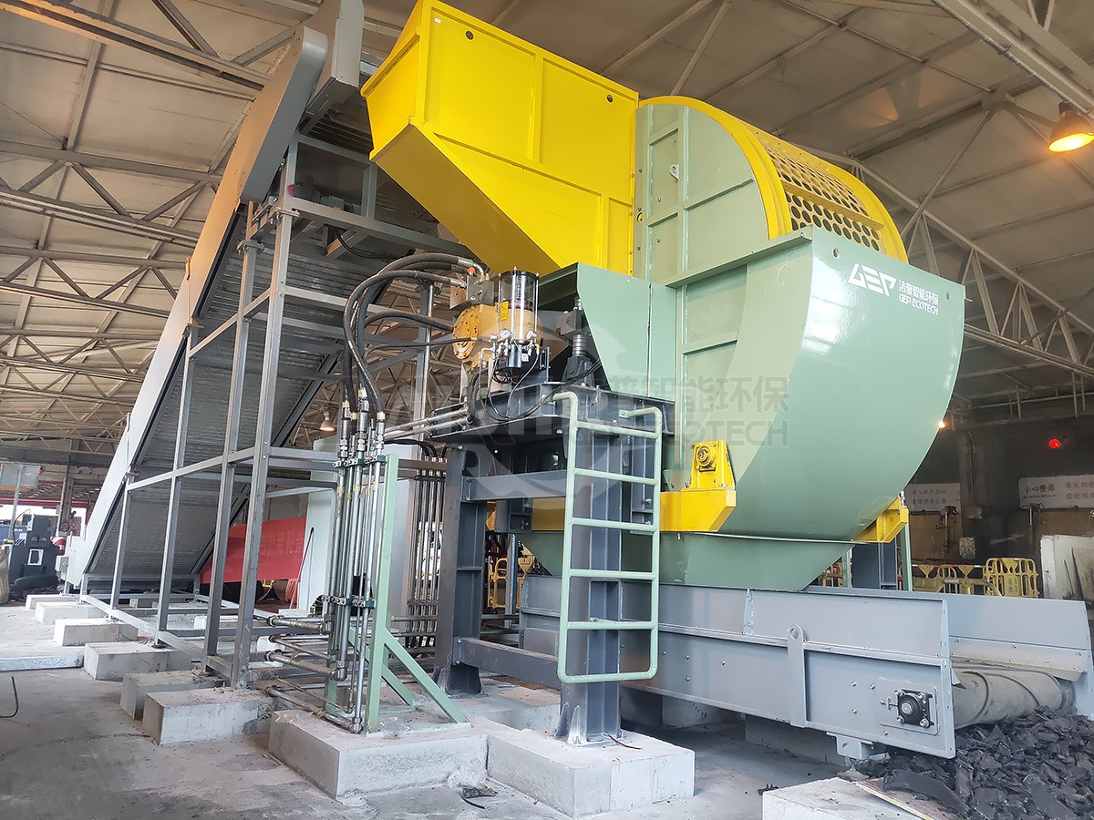 Double Shaft Tire Shredder