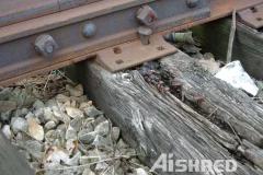 Heavy Duty Wood Shredder for Wooden Railroad Sleepers
