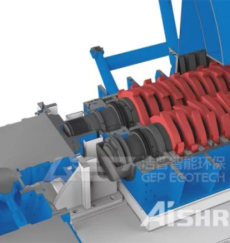 AIShred Optimized Dual-Shaft Shredder for Bulky Waste